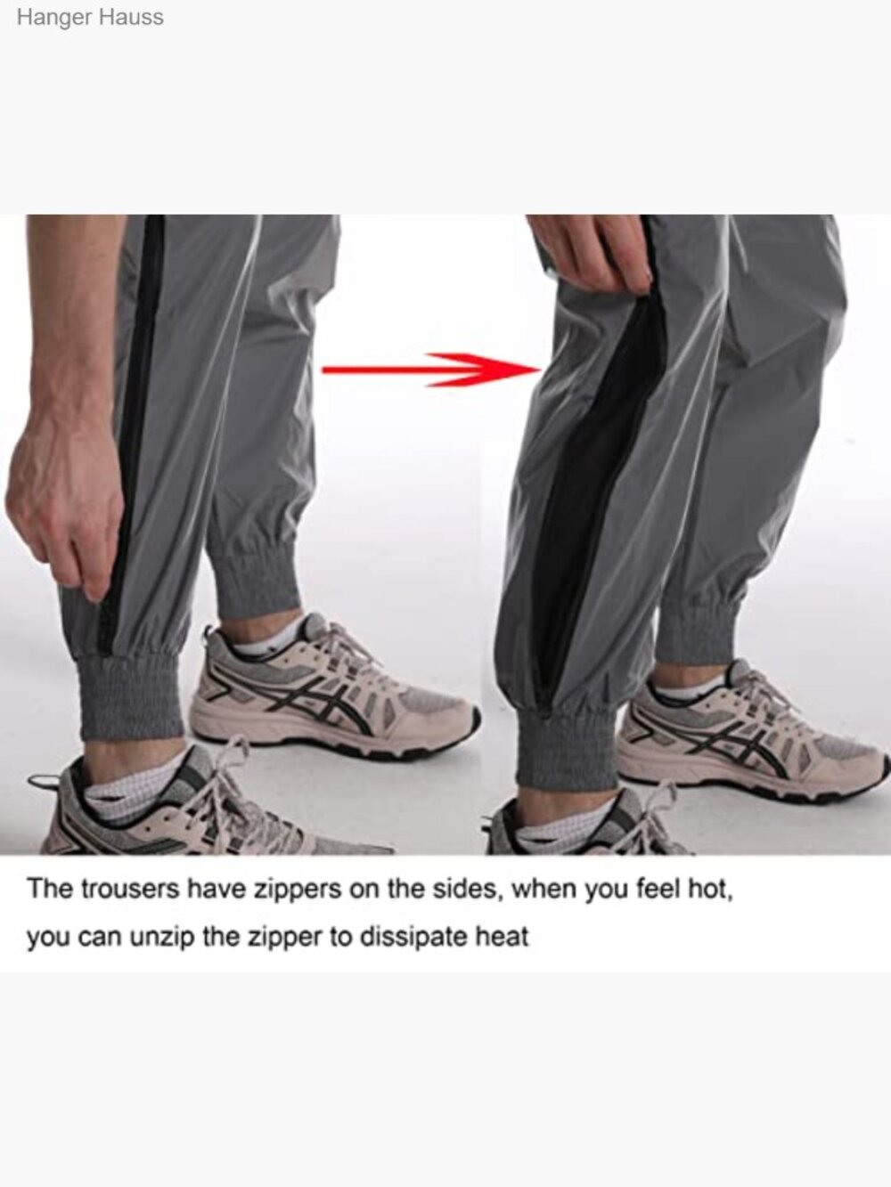 Men's Reflective Joggers with Zippered Pockets Breathable Rave Pants - Picture 5 of 7